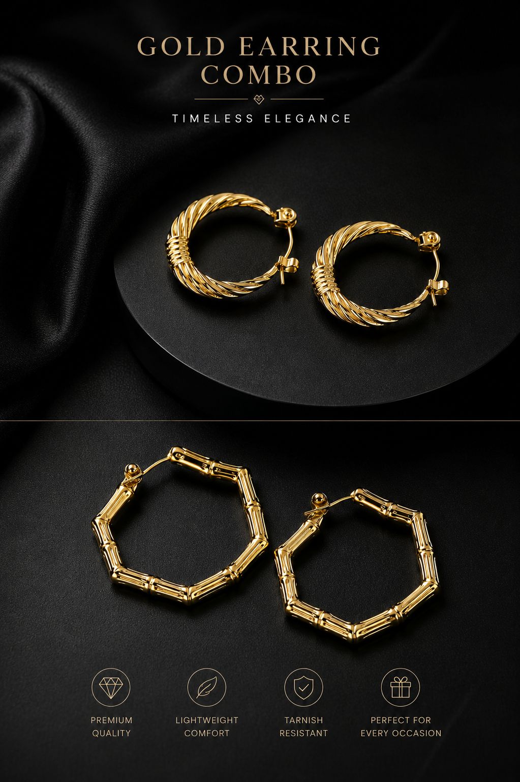 Luxe Gold Hoop Earring Combo