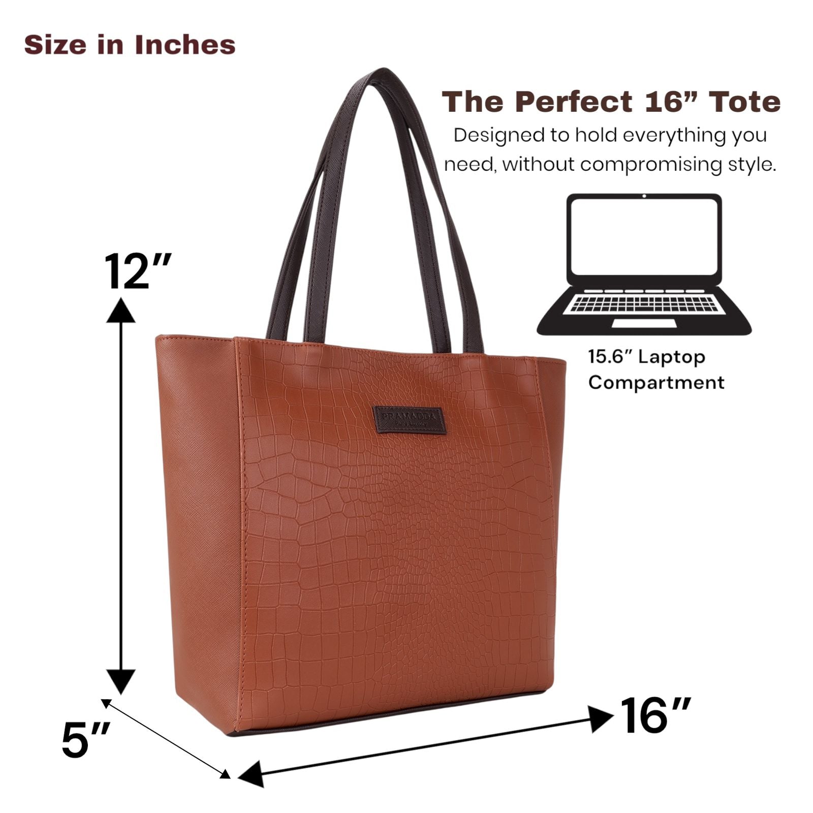 Fiona Croco Tote Bag with Dona Croco Sling Combo. (Tan & Brown)