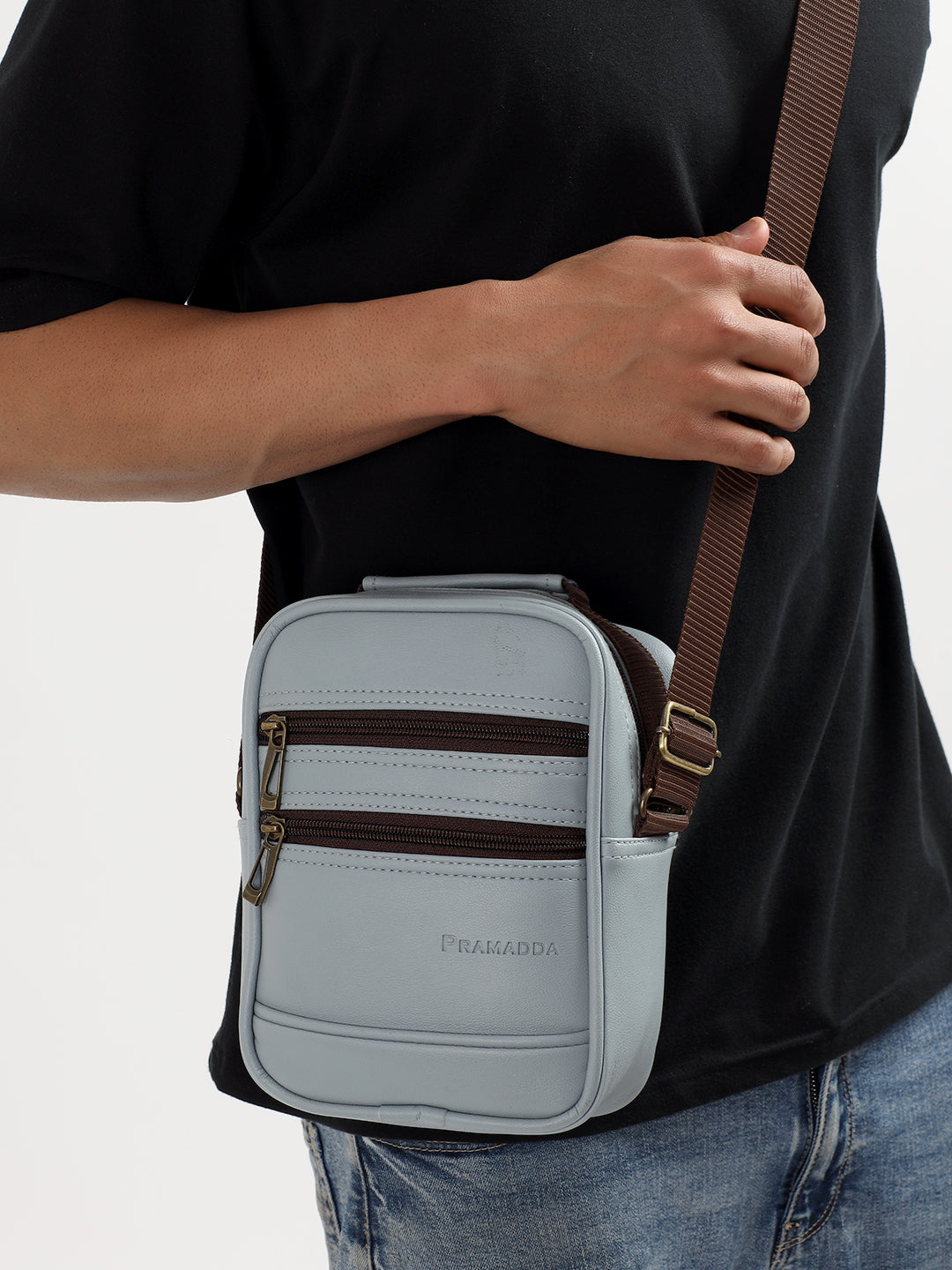 Double Zip Sling bag for men