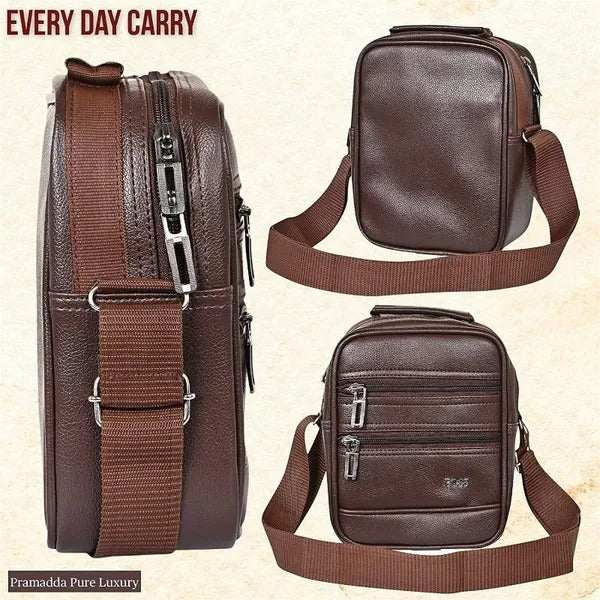Tourister Vegan Leather Sling Bag For Men Travel