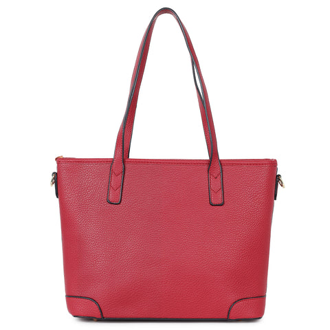 cherry ivory tote bag with teddy and coin pouch