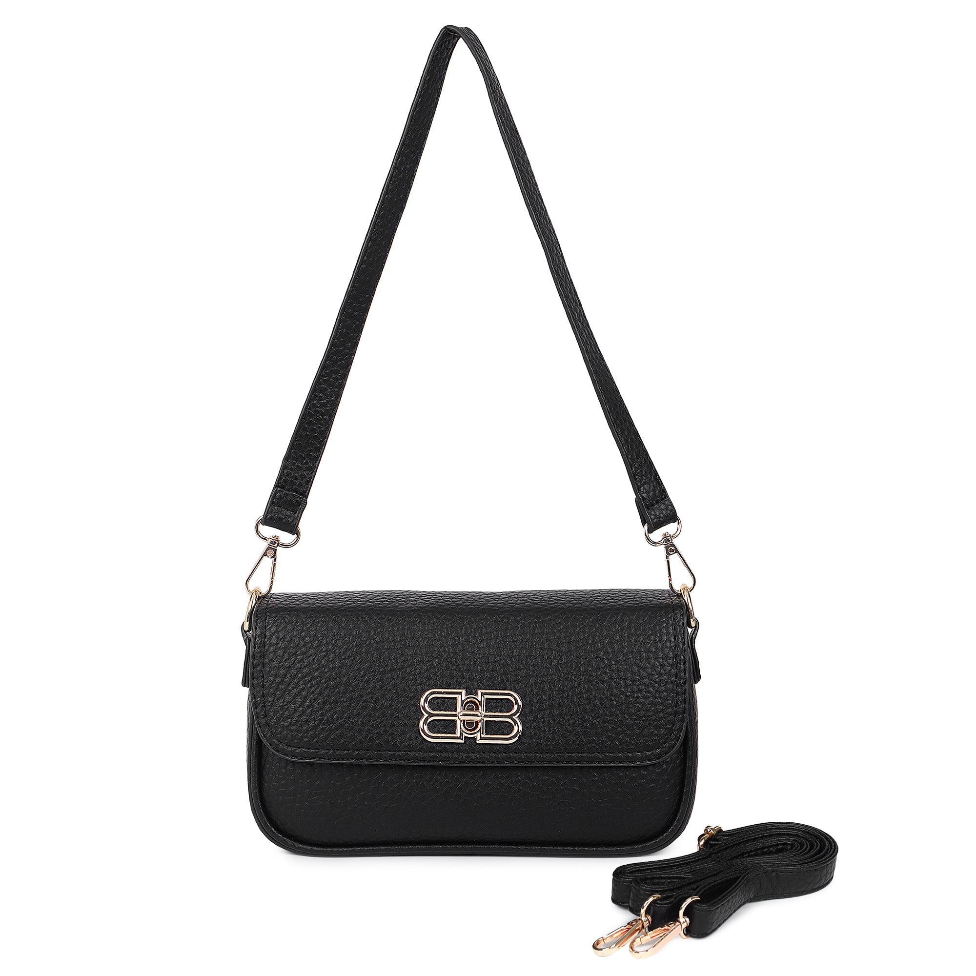 Classic Beige Bianca Tote Bag With Luxe Black Emma Shoulder Bag