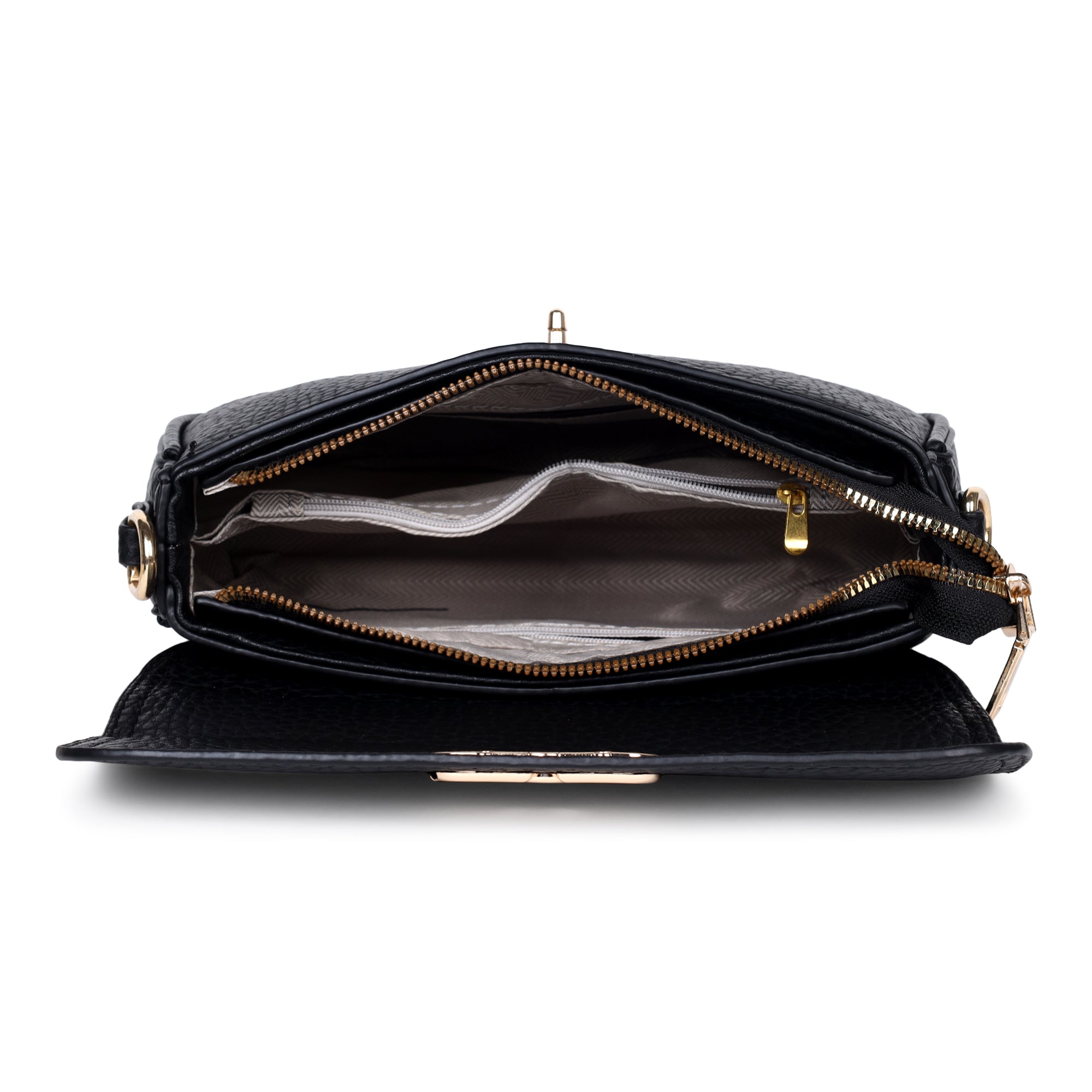 Classic Beige Bianca Tote Bag With Luxe Black Emma Shoulder Bag