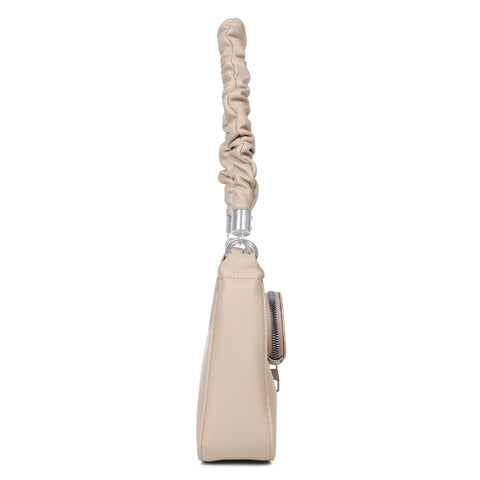 Elegant Mia baguette sling crossbody bag with coin pouch.