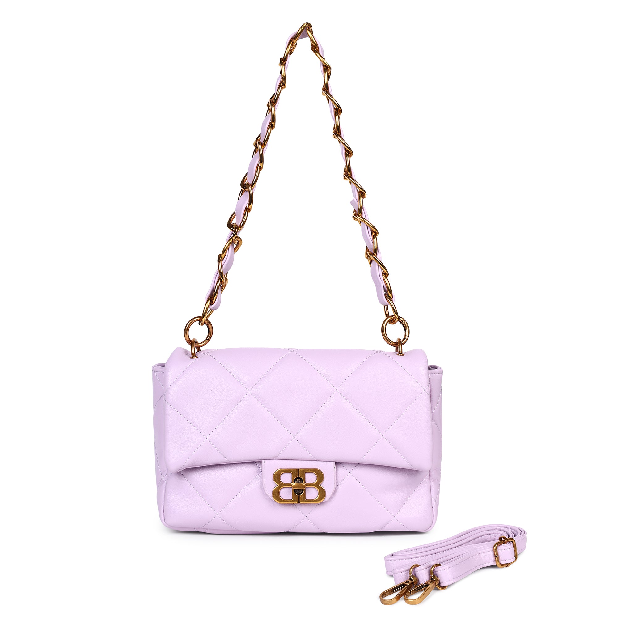Black Bianca Tote Bag + Lilac Bailey Shoulder Bag