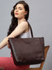 Fiona Tote in Mocha Brown Croco