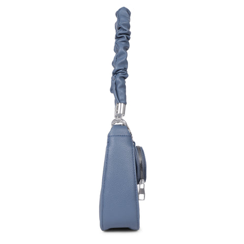 Elegant Mia baguette sling crossbody bag with coin pouch.