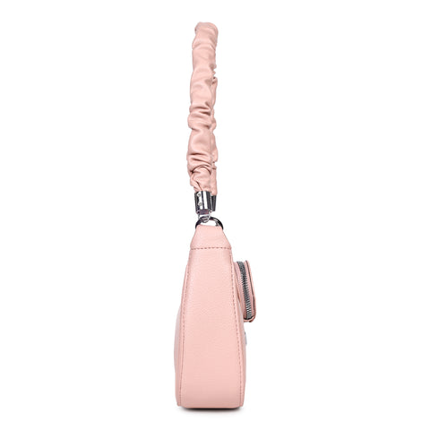 Elegant Mia baguette sling crossbody bag with coin pouch.