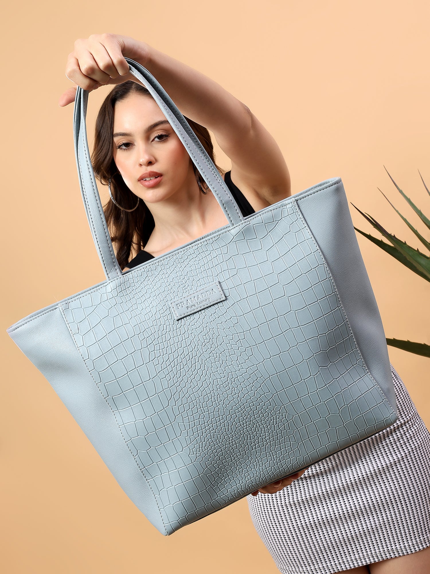 Fiona Croco Leather Tote Bag (16"inch)