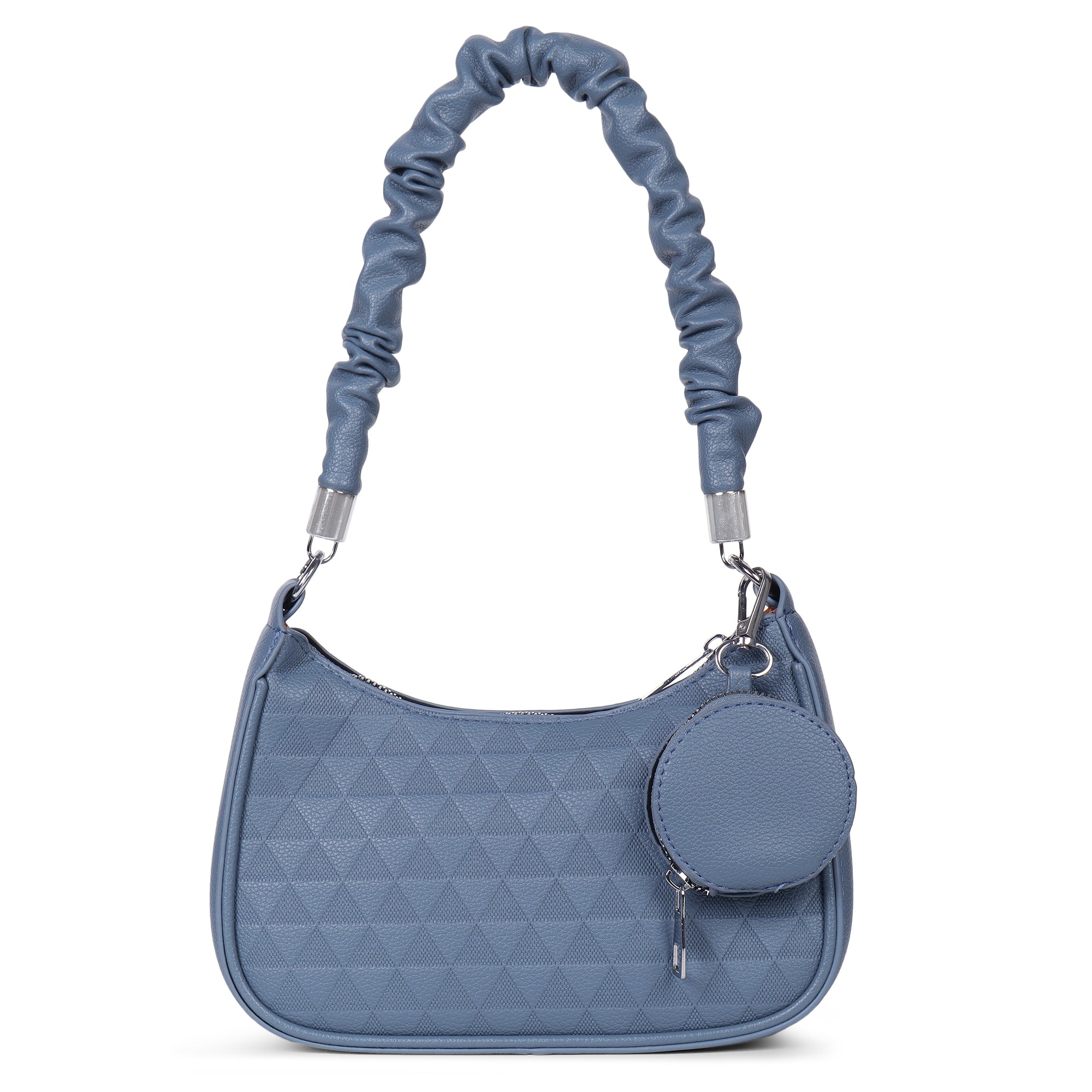 Brown Alica Tote Bag with Pebble Blue Mia Shoulder Bag