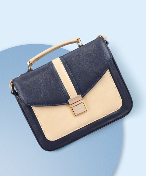 Elegant Navy Blue Rachel Mobile Sling Bag for women