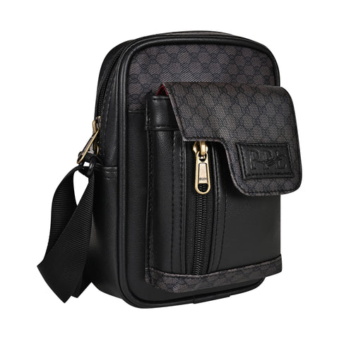 Oxford Elegant Black Crossbody Sling Bag for Men