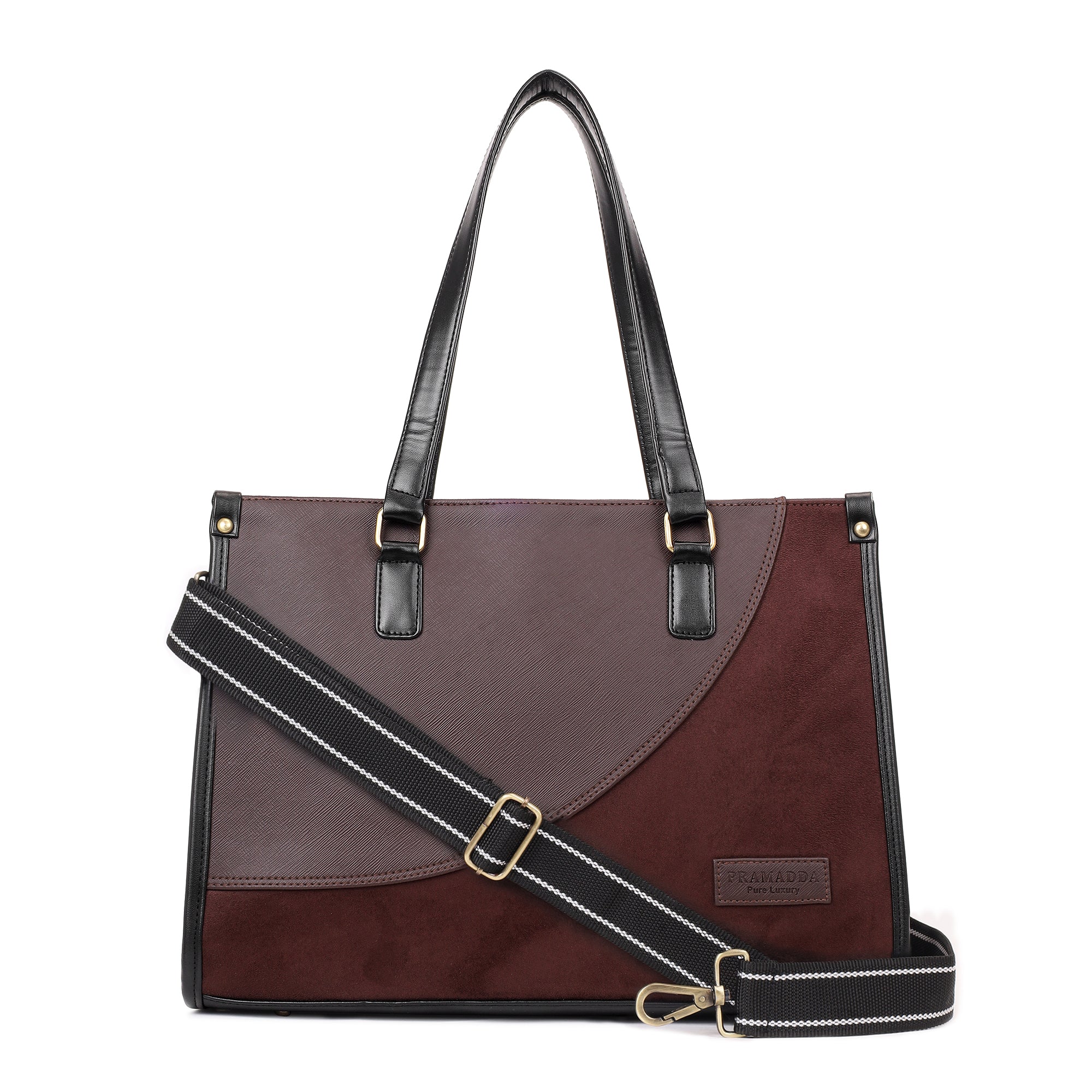 Classic Sophia Suede Tote Bag (15.5" Inch)