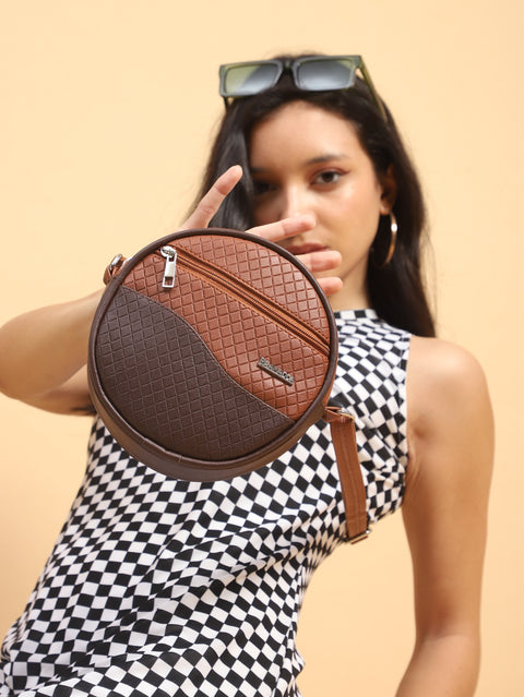 Luna Cinnamon Tan Round Sling bag