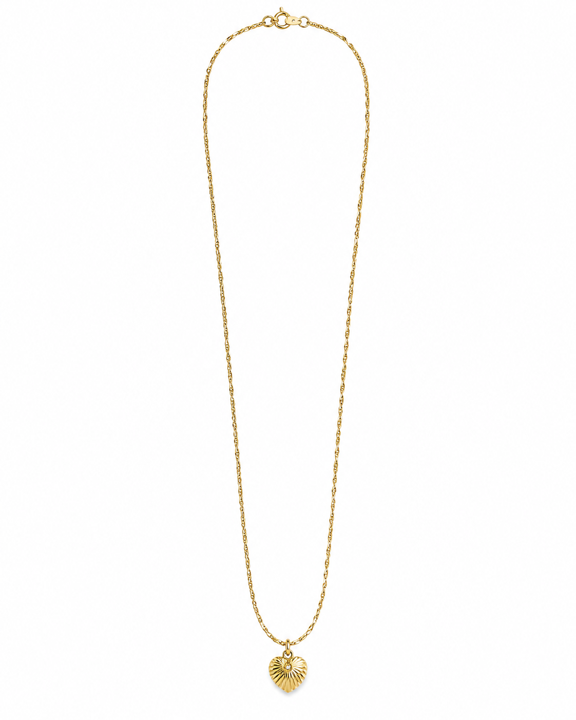 Korean Gold Sea Shell Heart Pendant Necklace