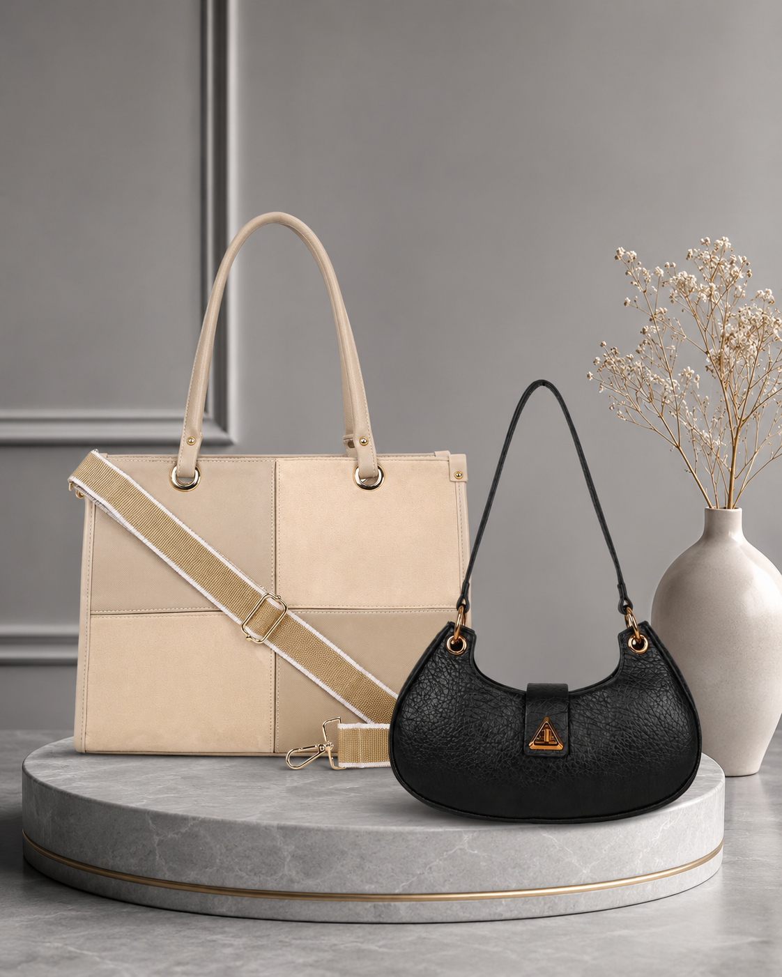✨ Luxe Duo Combo – Hazel Tote & Miranda Shoulder Bag