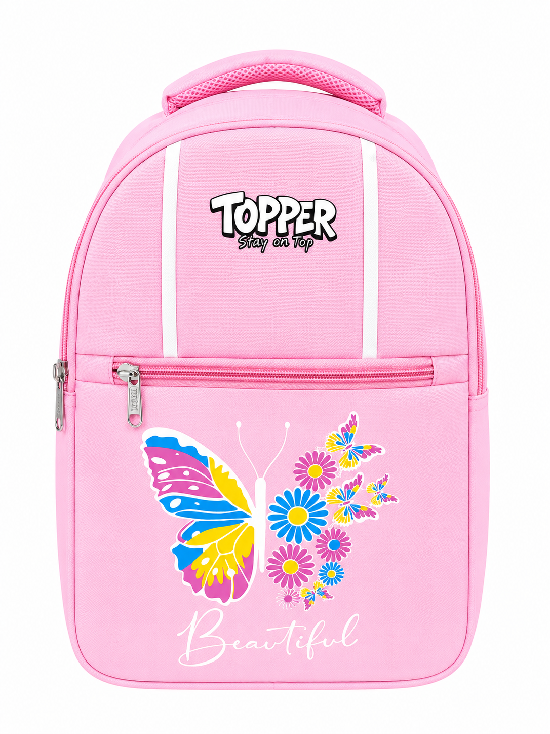 Baby Pink Beautiful Butterfly School Bag