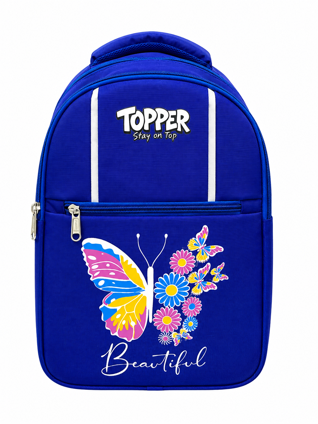 Navy Blue Beautiful Butterfly School Bag