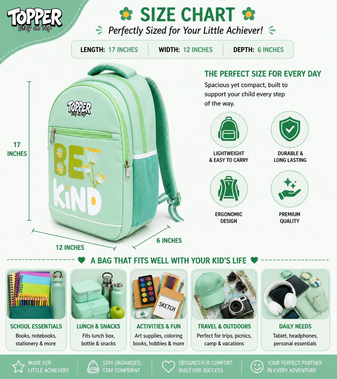 Hot Pink Be Kind School Backpacks