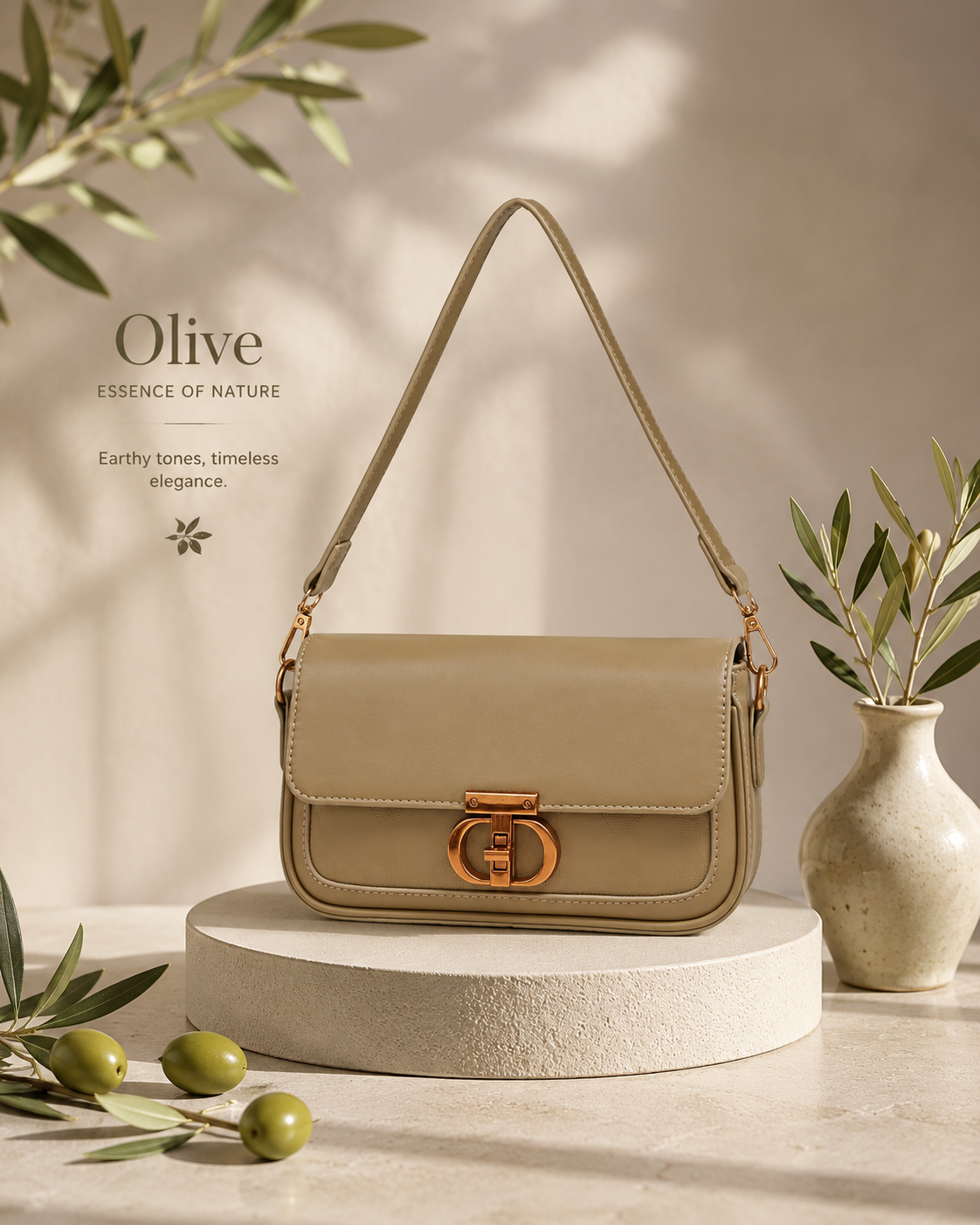 Olive Green Cally Shoulder Bag
