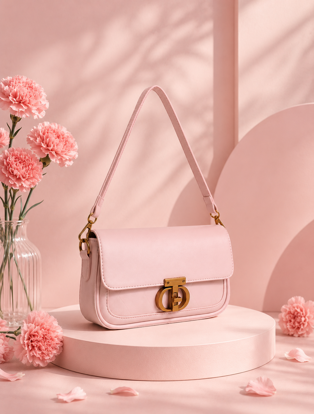 Pretty Pink Cally Shoulder Bag