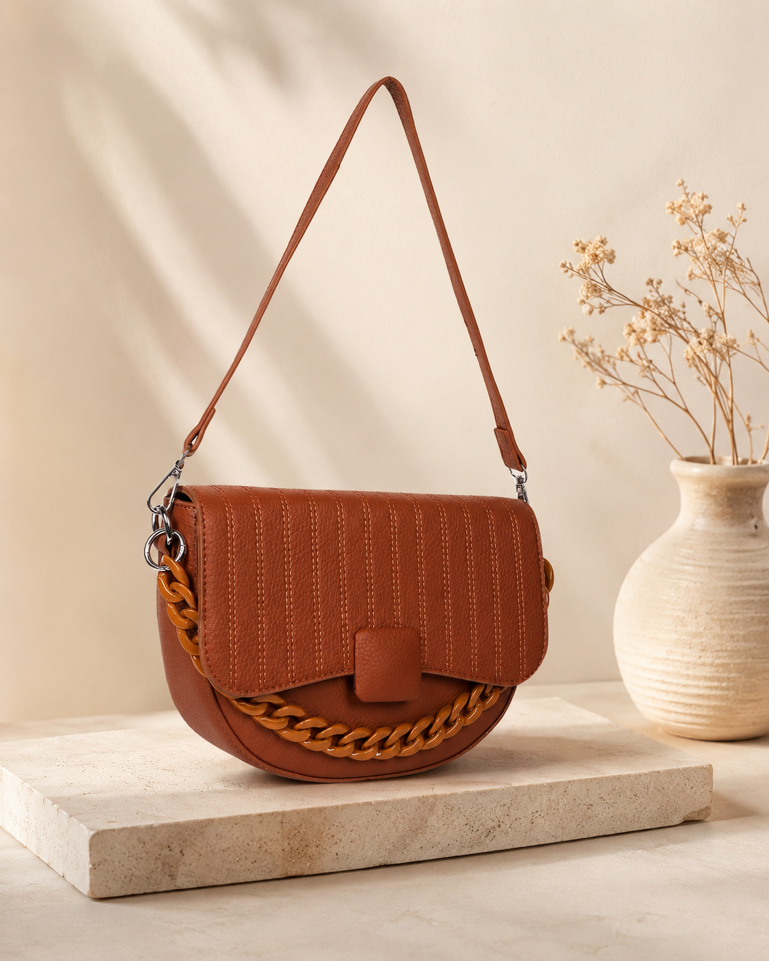Classic Tan Charlie Sling Bag for woman