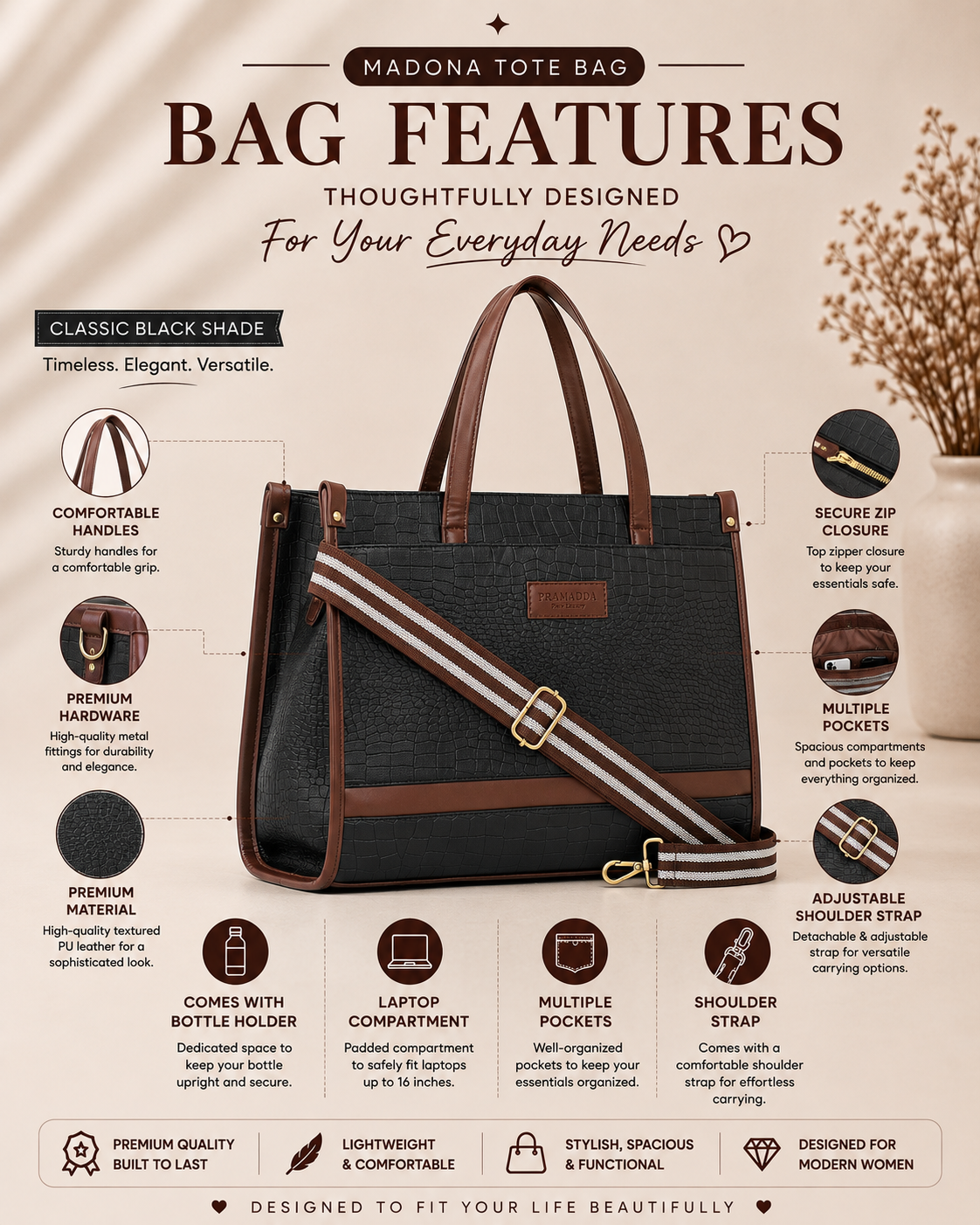 Madona Tote Bag (16" inch)