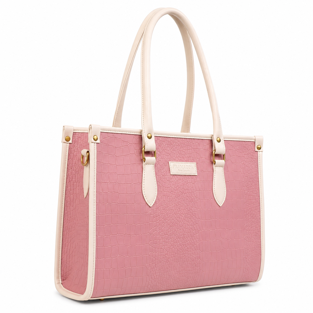 Bianca Croco Leather Tote Bag