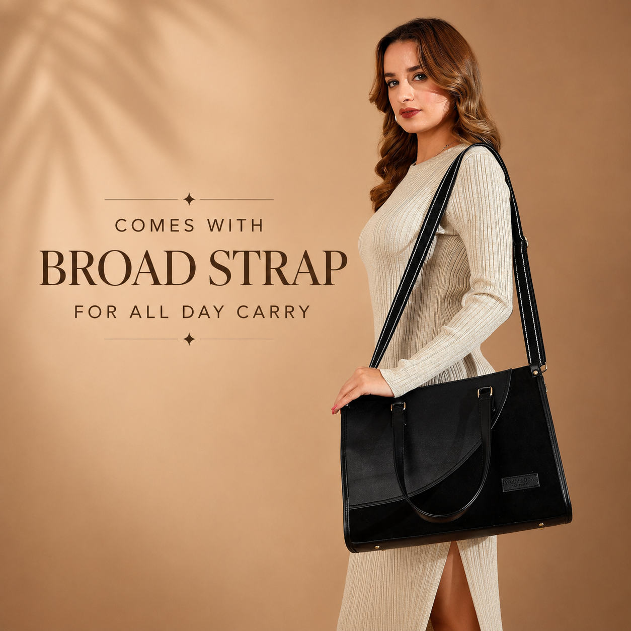 Classic Sophia Suede Tote Bag (15.5" Inch)