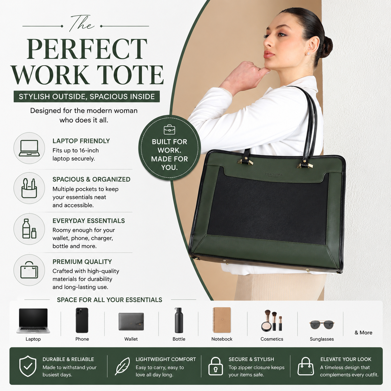 Bossy Regina Work Tote Bag (16"inch)