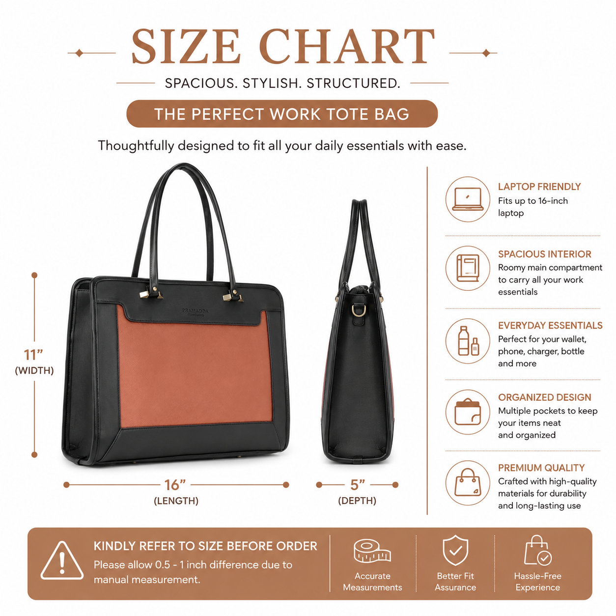 Bossy Regina Work Tote Bag (16"inch)