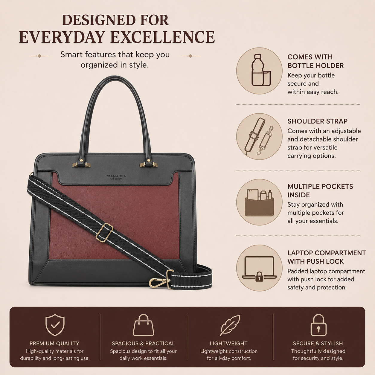 Bossy Regina Work Tote Bag (16"inch)