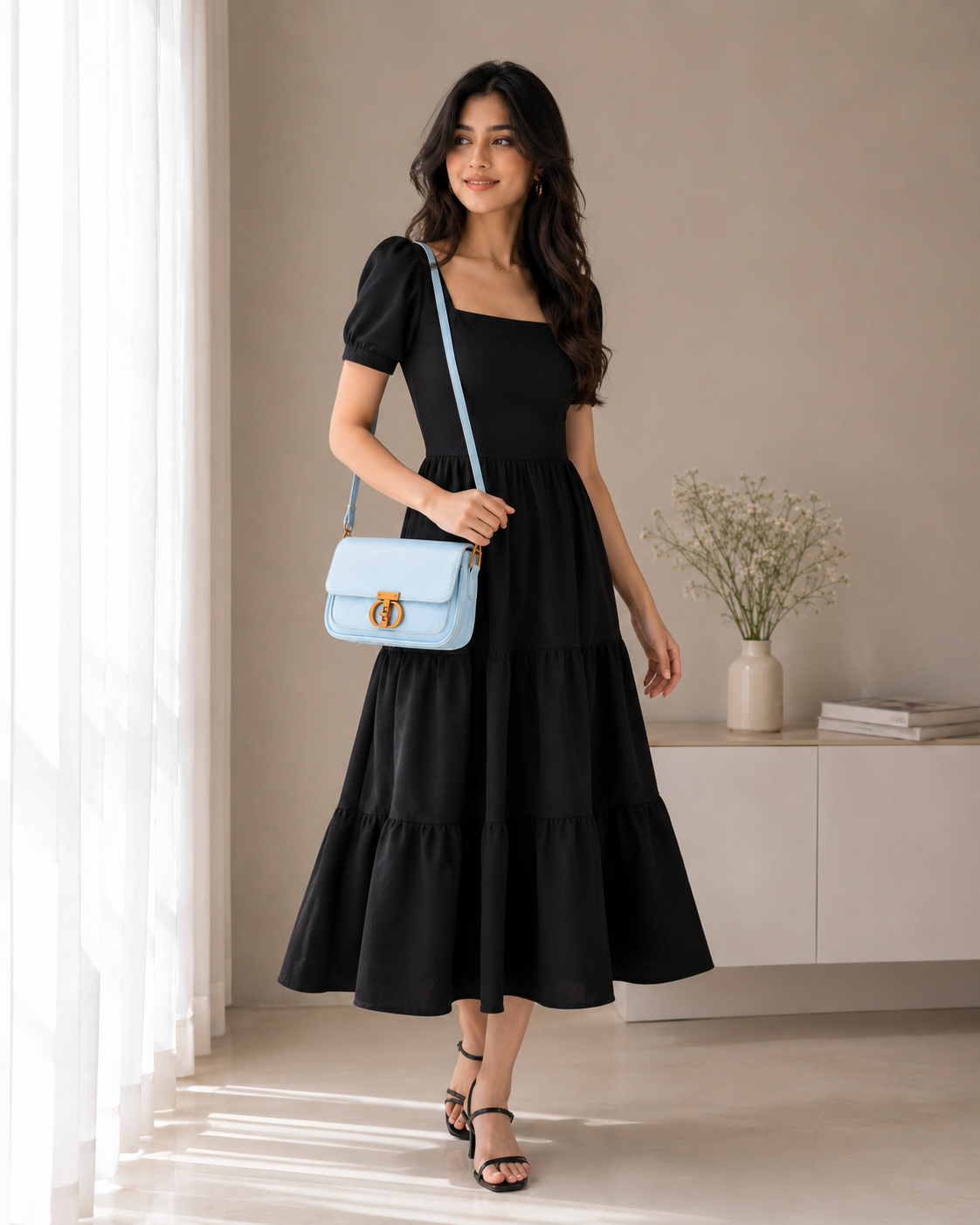 Summer Blue Cally Shoulder Bag
