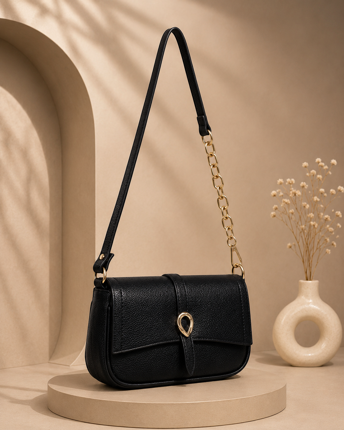 Pamela Classic Black Sling/Shoulder Bag