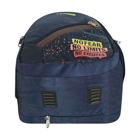 Lappee NO FEAR Elegant Blue Casual Backpack with Rain Cover for Men Bagpack for College, Office, School