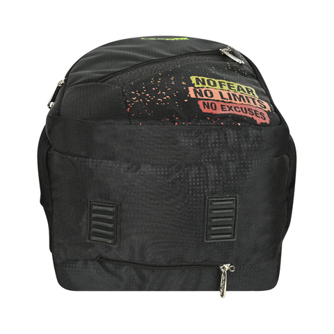 Lappee NO FEAR Midnight Black Casual Backpack with Rain Cover for Men Bagpack for College, Office, School