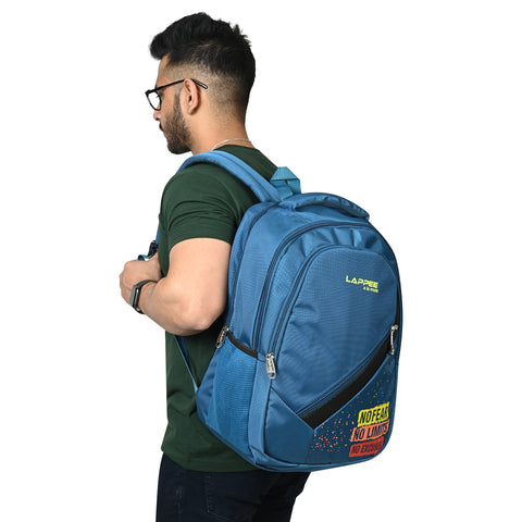 Lappee NO FEAR Elegant Blue Casual Backpack with Rain Cover for Men Bagpack for College, Office, School Regular priceRs. 2,799.00 Rs. 899.00