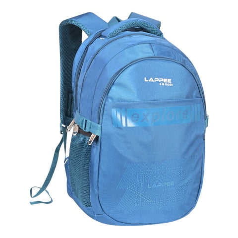 Lappee Trendy Blue Casual Backpacks With Rain Cover For Men & Women School, College, Office, Travel.