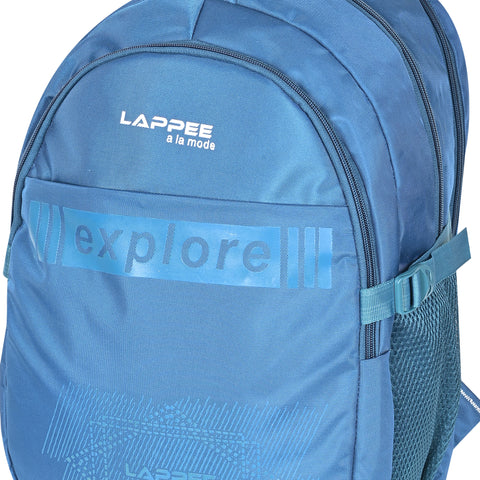 Lappee Trendy Blue Casual Backpacks With Rain Cover For Men & Women School, College, Office, Travel.