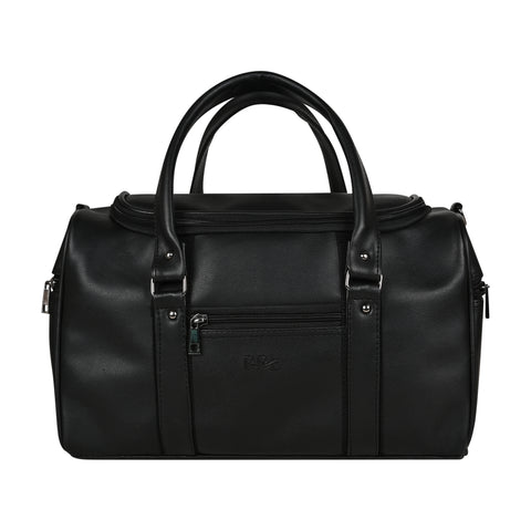 Stylish Camden Vegan Leather 16" Duffel Bag for Men and Women (Classic Black)