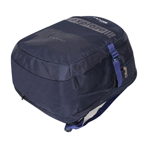 Lappee Stylish Dark Blue Casual Backpacks With Rain Cover For Men & Women School, College, Office, Travel.