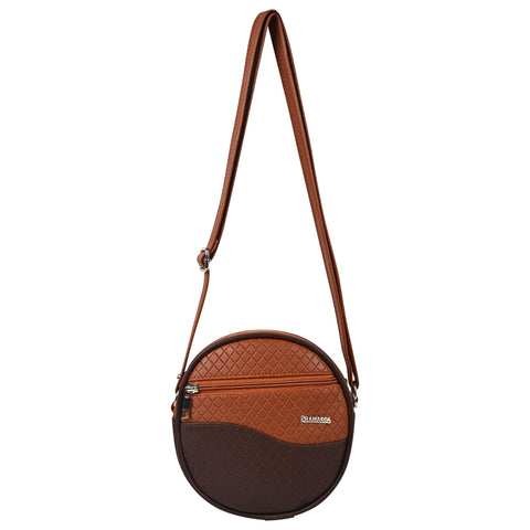 Luna Cinnamon Tan Round Sling bag