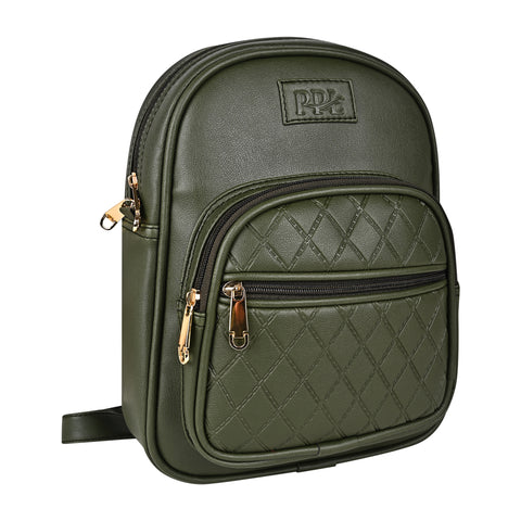 Dark Green Compact Camila Backpack for Women