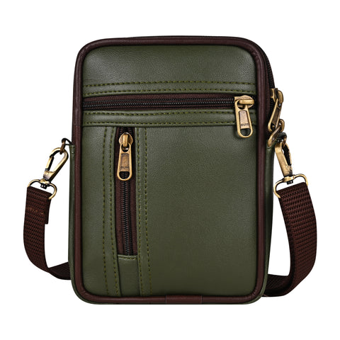 Green 7 zip Crossbody sling bag for women