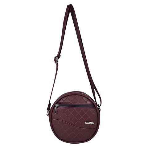 Luna Wine Round Sling Bag