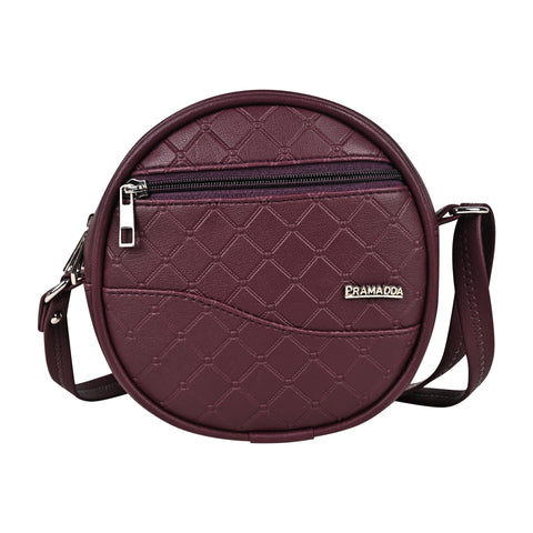 Luna Wine Round Sling Bag
