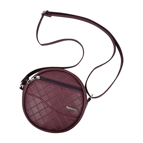 Luna Wine Round Sling Bag