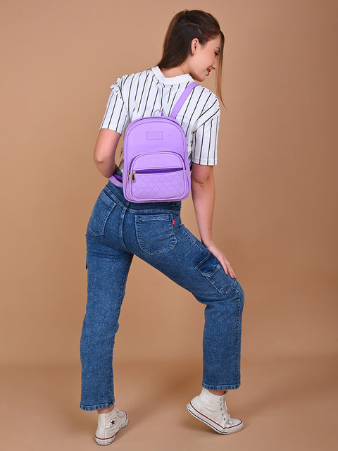 Gorgeous Lilac Compact Camila Backpack for Women