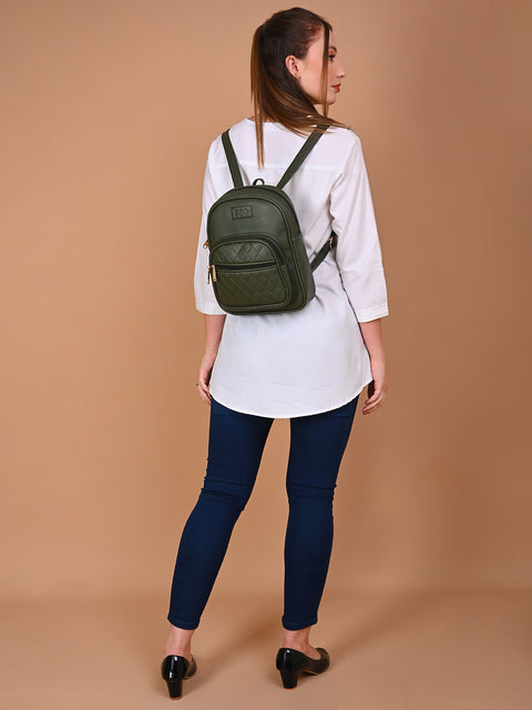 Dark Green Compact Camila Backpack for Women
