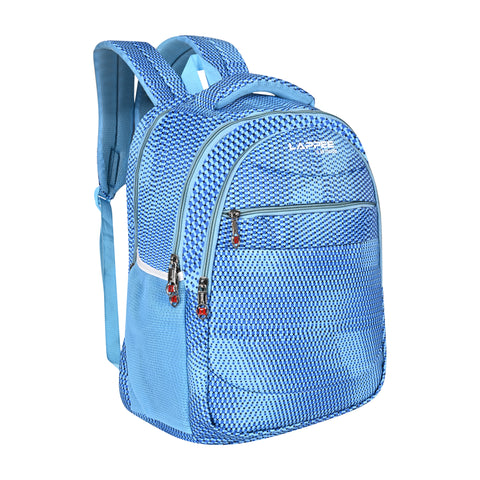 Lappee Printed Elegant Blue Casual Girls Backpack 36L | School College Office Travel.